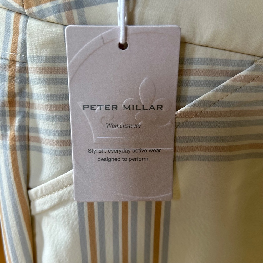 Peter Millar Womens Ivory Plaid Active Wear Pants Size 6 NWT - Picture 9 of 10
